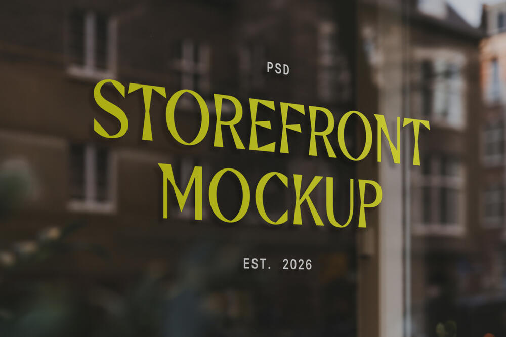 Glass Storefront Mockup