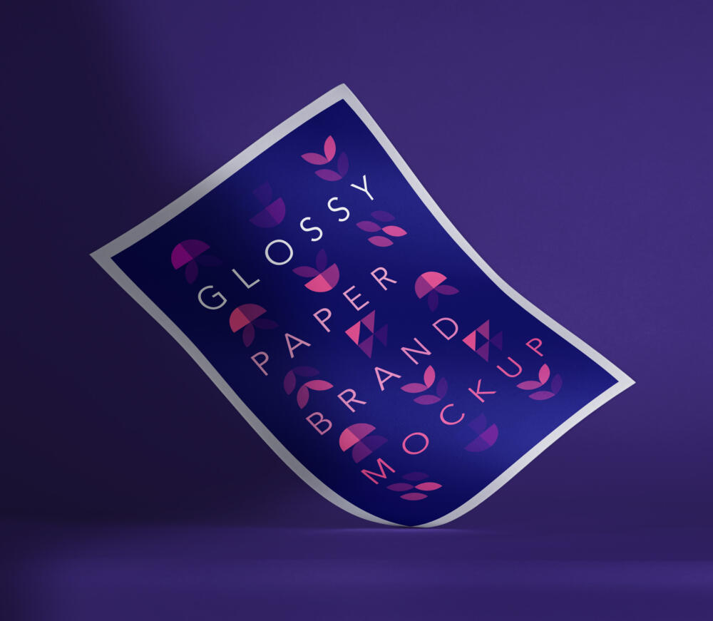 Glossy Branding Psd Paper Mockup