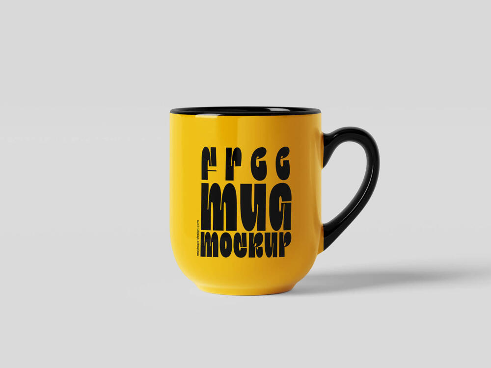 Glossy mug mockup