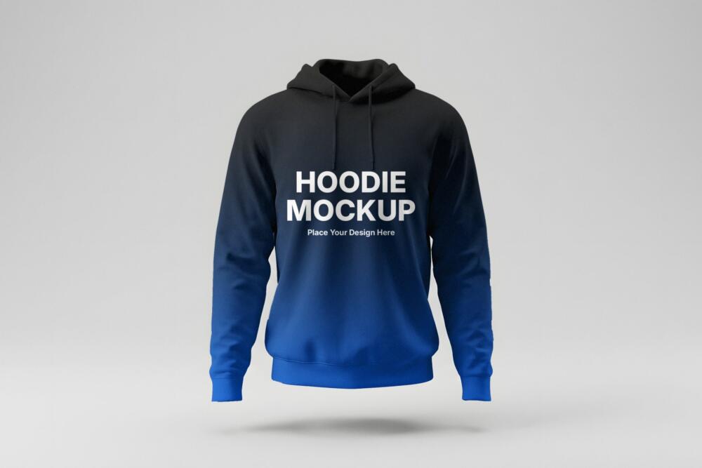 Gradient Hoodie Mockup Front View