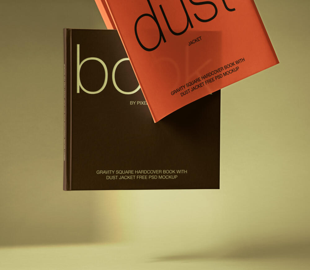 Gravity Branding Square Book Psd Mockup