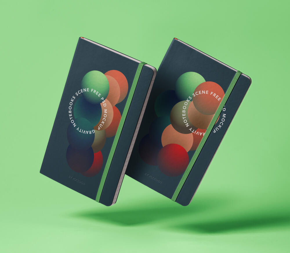 Gravity Falling Psd Notebooks Mockup Scene