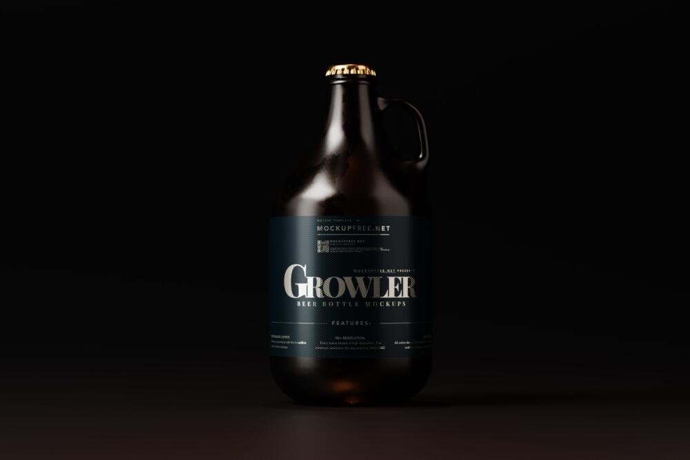 Growler Style Beer Bottle Mockups