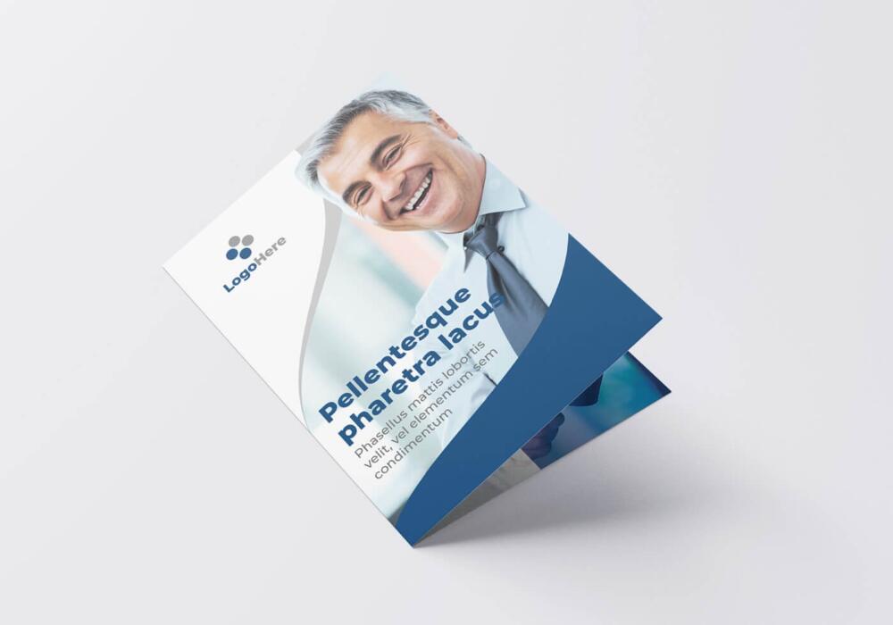 Half Fold Business Flyer Template