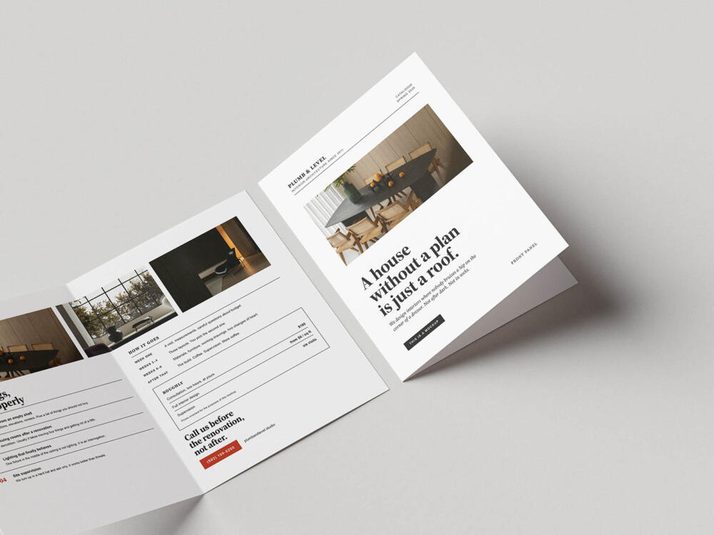 Half-fold tabloid flyer mockup
