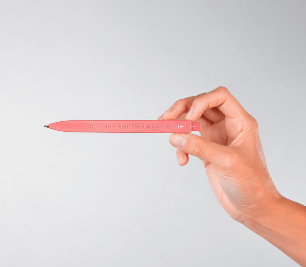 Hand Holding Branding Psd Pen Mockup