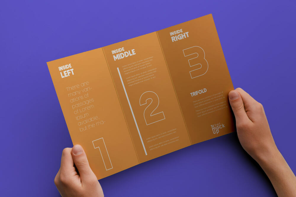 Hand Holding Brochure Mockup