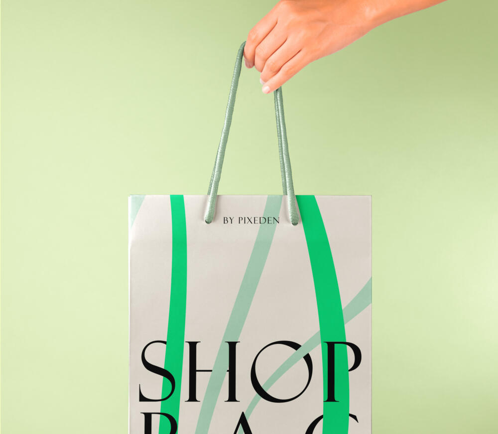 Hand Holding Paper Bag Psd Mockup
