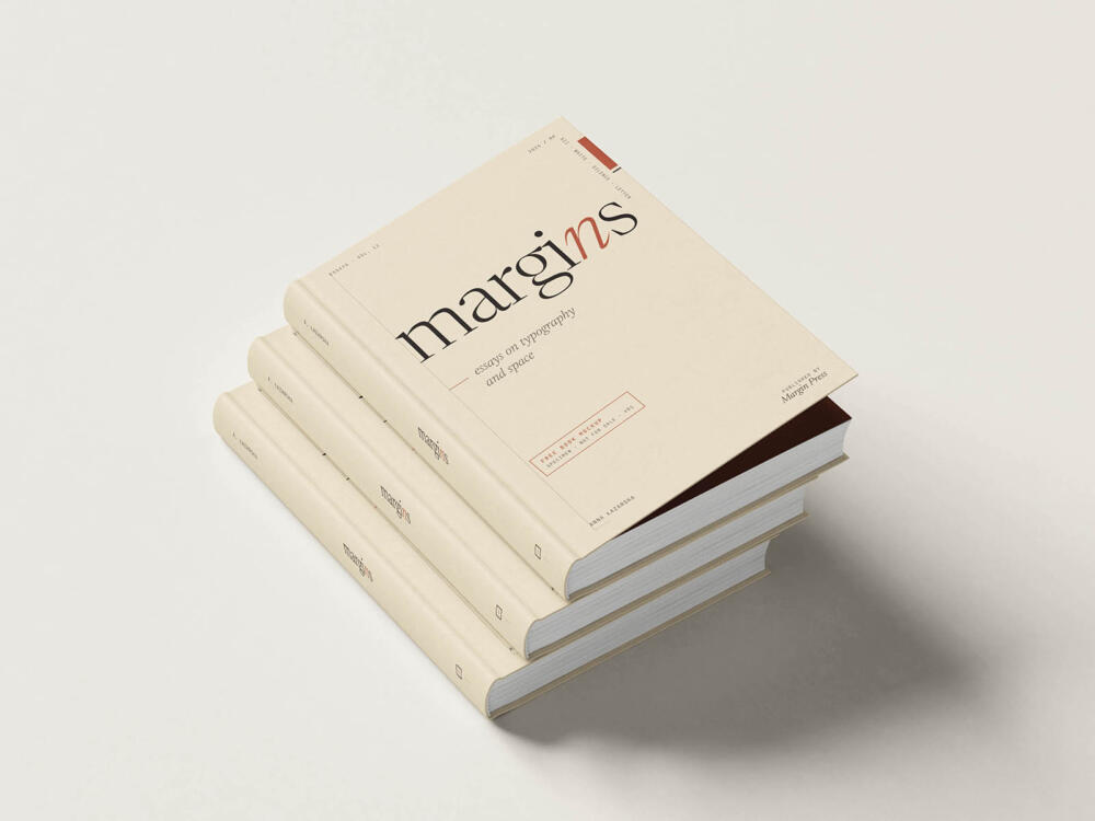 Hardcover open book mockup