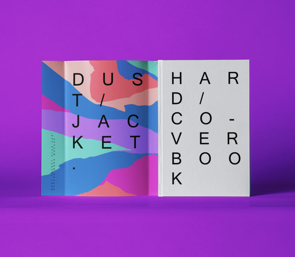 Hardcover Psd Book Cover Mockup Scene