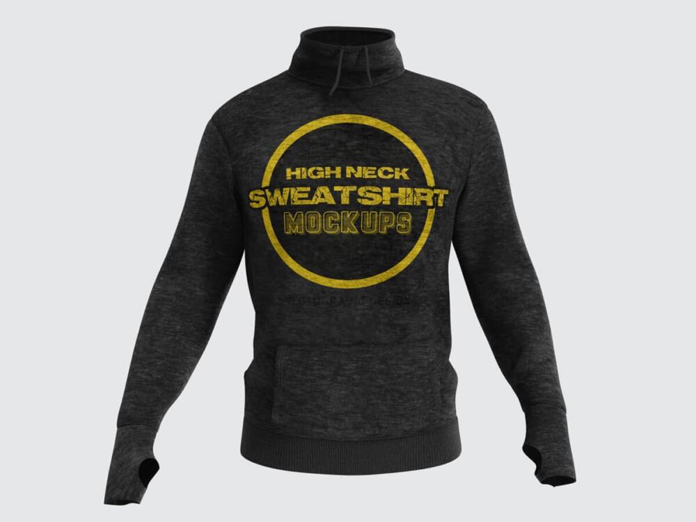 High Neck Sweatshirt Mockups