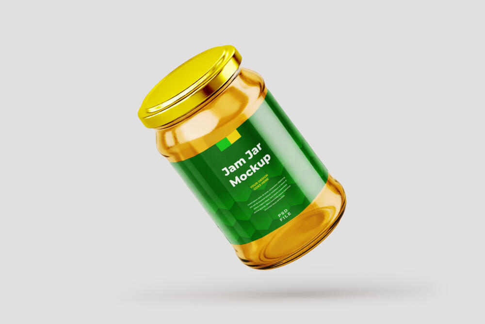 Honey Jam Jar Mockup