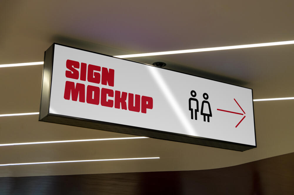 Horizontal Signage PSD Mockup