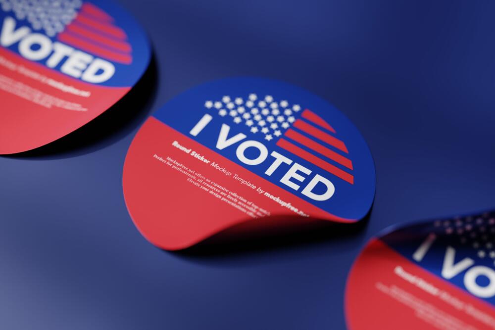I Voted Sticker Mockups