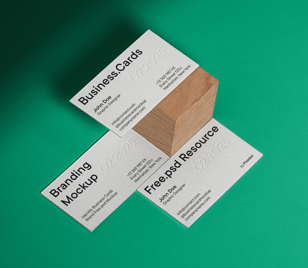 Identity Business Cards Brand Psd Mockup
