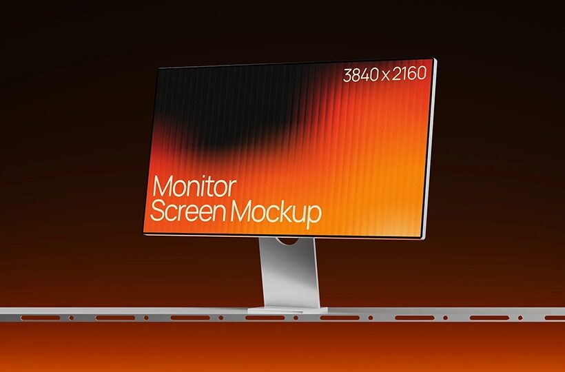 iMac Monitor Mockup in a Modern Setting