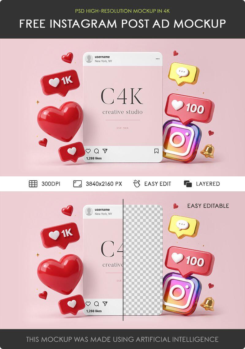 Instagram Post Ad Mockup