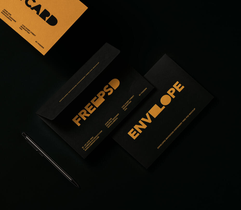 Invitation Stationery Envelope Psd Mockup