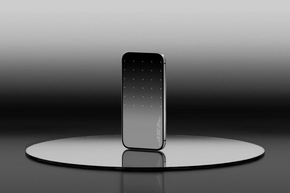 Ios App Icon Iphone 17 Pro Mockup On Gradient Background V6 Front View | Mockup store