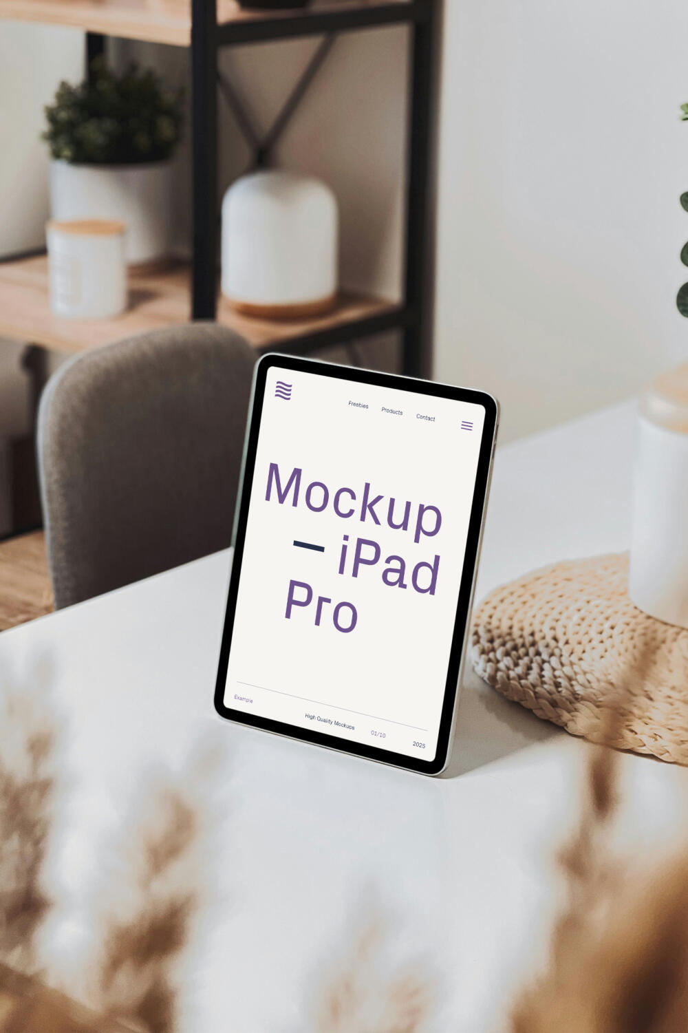 iPad Pro on Table Mockup