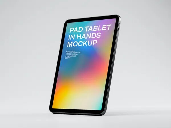 Ipad Tablet Mockup Standing Upright — Minimal Studio (PSD)