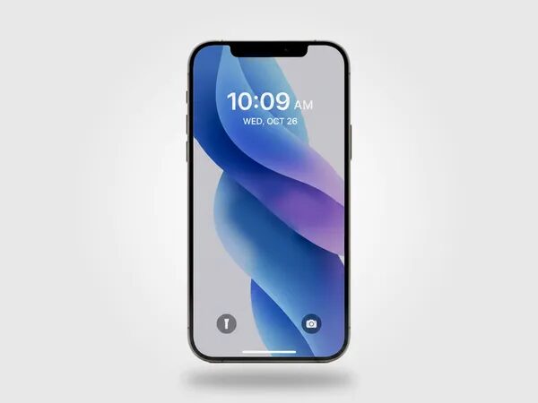 Iphone 12 Pro Max Mockup — Clean Grey Backdrop (PSD)