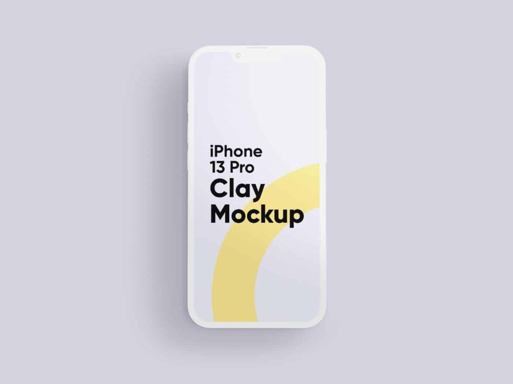 IPhone 13 Pro Clay Mockups Front View