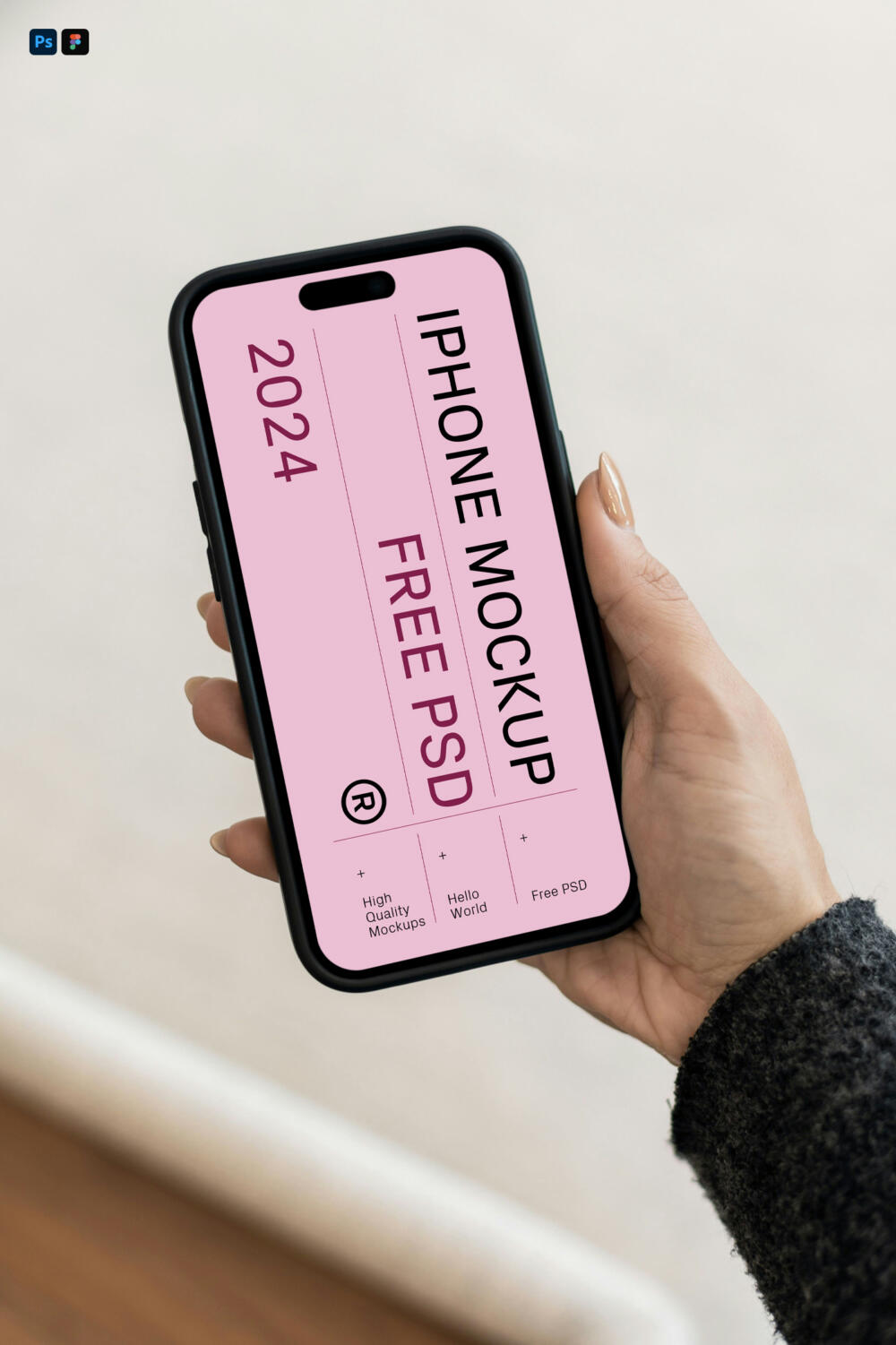 iPhone 14 Pro in Hand Mockup
