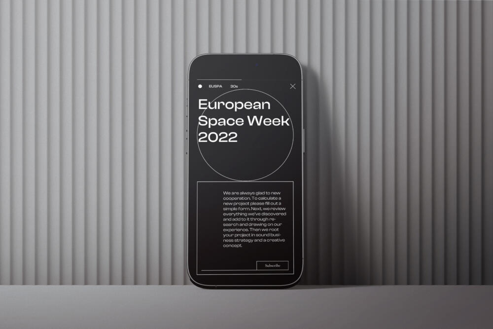 Iphone 14 Pro Mockup Against The Wall Front View