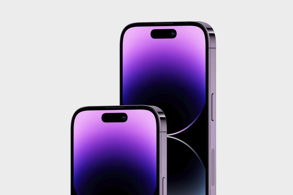 Iphone 14 Pro On White Background V5 Front View