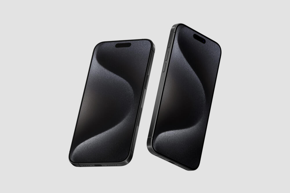 Iphone 15 Pro On White Background V6 Front View