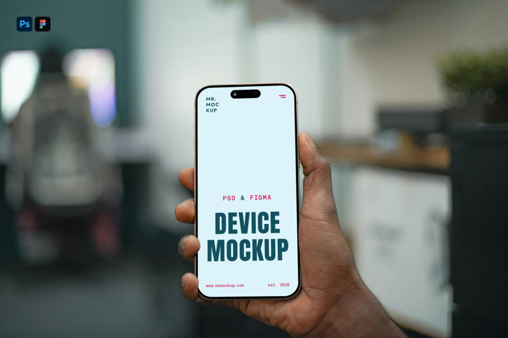 iPhone 16 Pro in Hand Mockup