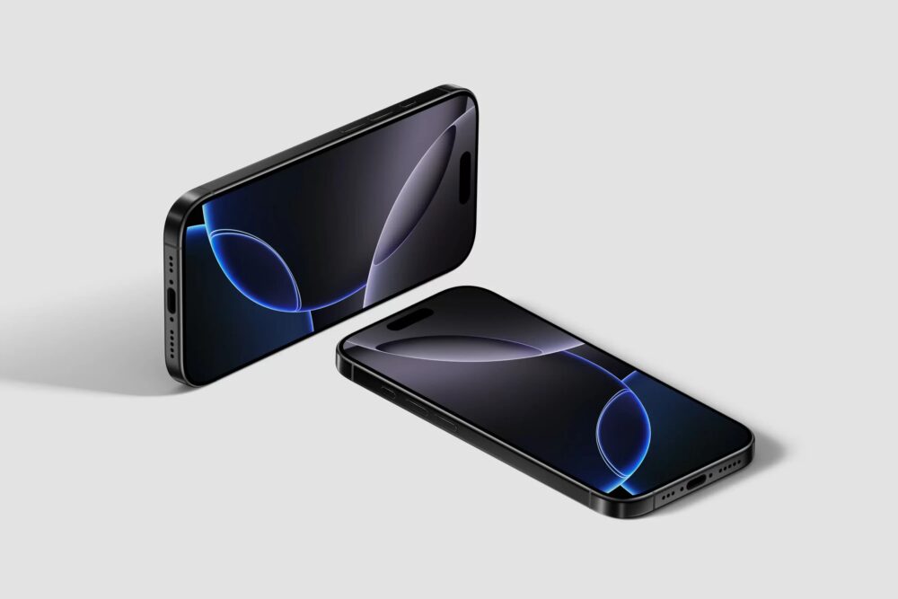 Iphone 16 Pro Isolated On White Background V11 Front View