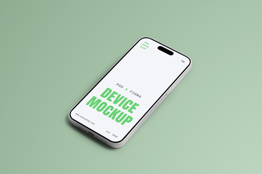 iPhone 16 Pro Laying on Floor Mockup
