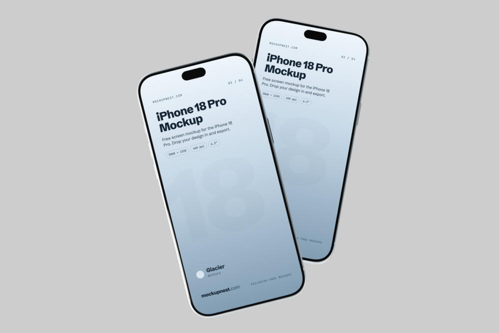 iPhone 18 Pro Mockup Angled Perspective