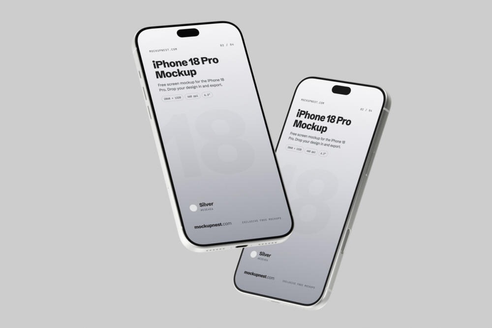 iPhone 18 Pro Mockup Minimal Studio