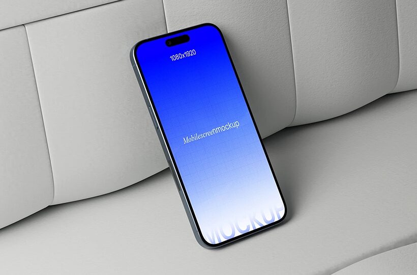 iPhone Mockup on Sofa
