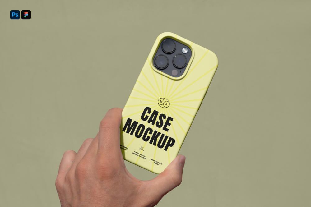 iPhone Pro Case in Hand Mockup