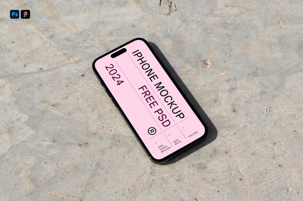 iPhone Pro on Path Mockup