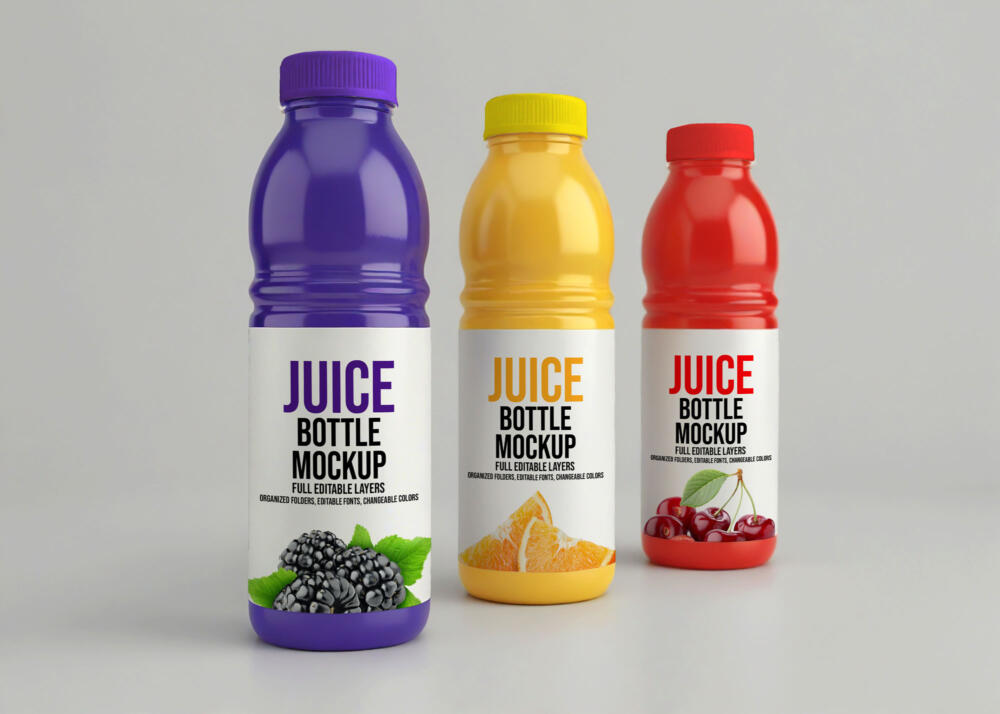 Juice Bottle Mockup