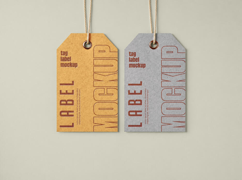 Kraft Label Tag Mockup