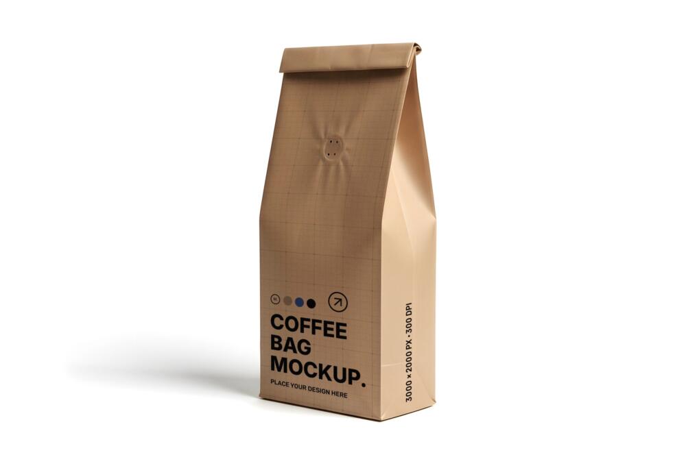 Kraft Paper Coffee Bag Mockup