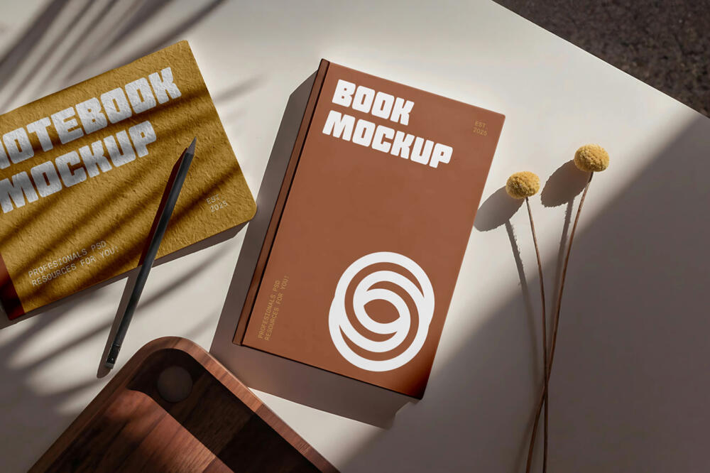 Laying Hard Cover Book Mockup