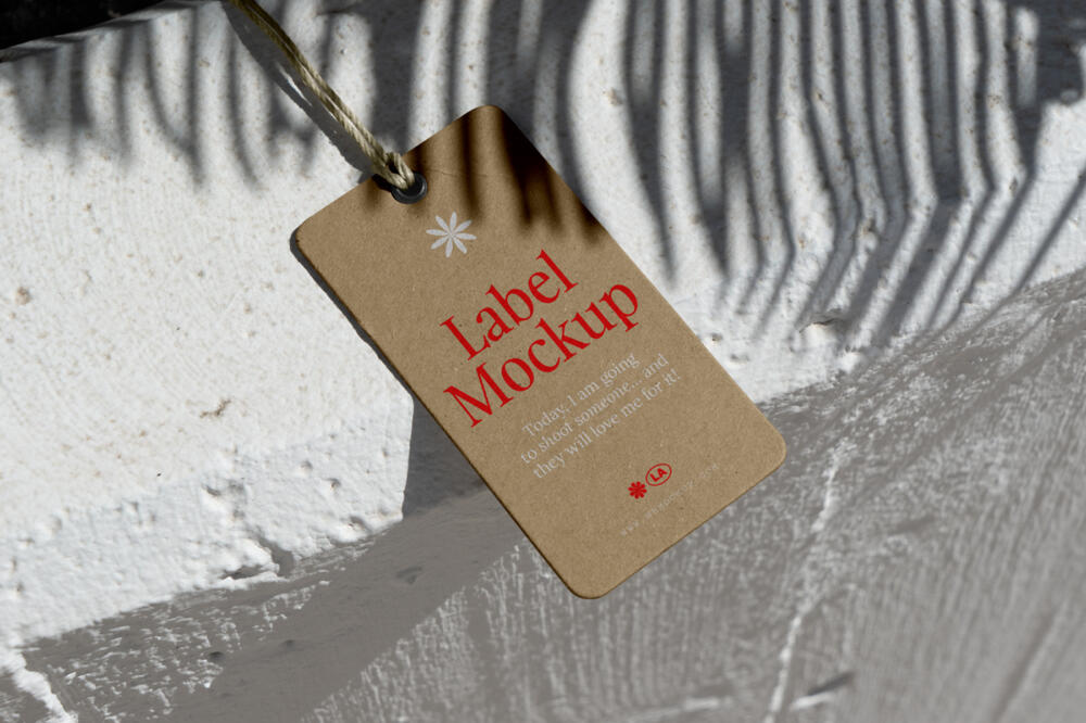 Laying Label on Concrete Mockup