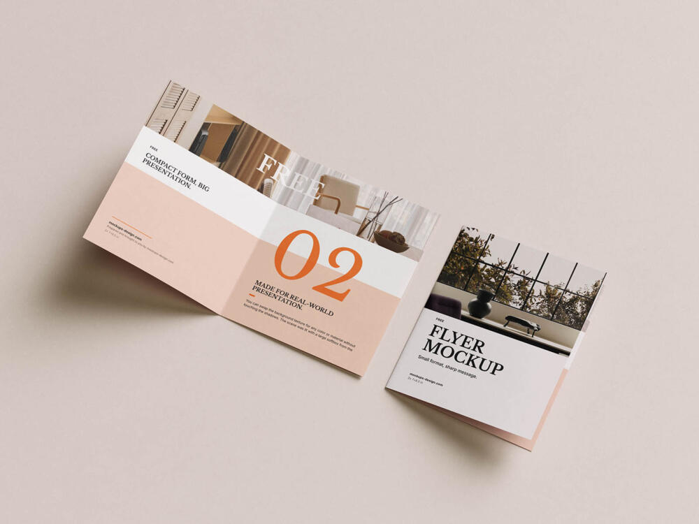 Legal-size half-fold flyer mockup
