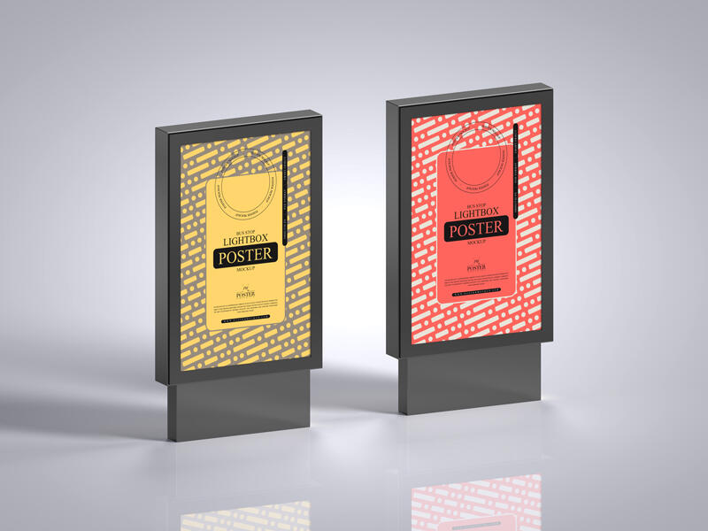 Lightbox Bus Stop Poster Mockup