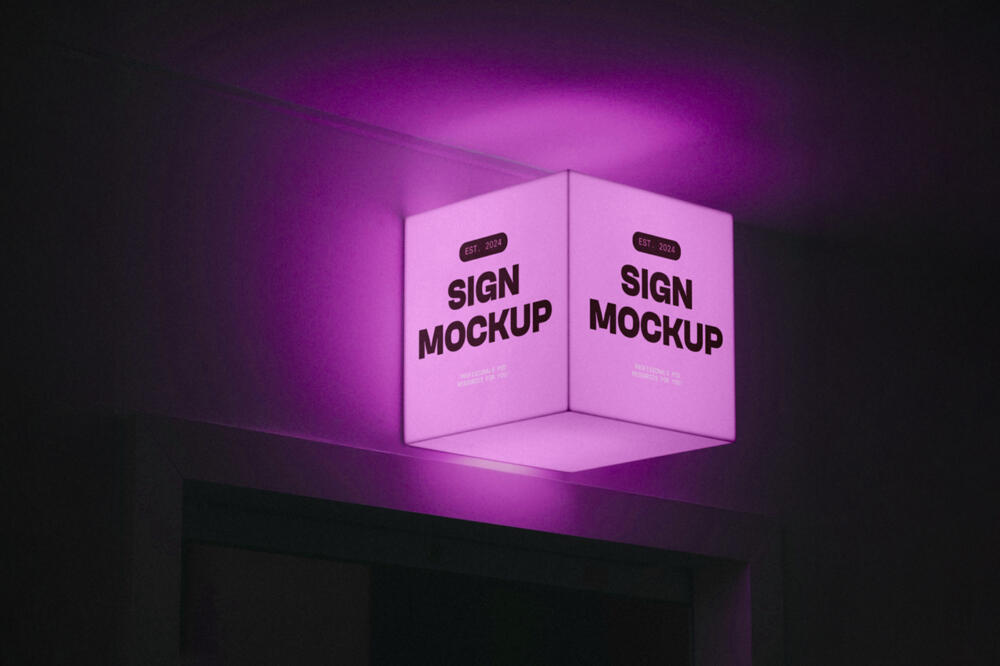 Lighting Sign Mockup