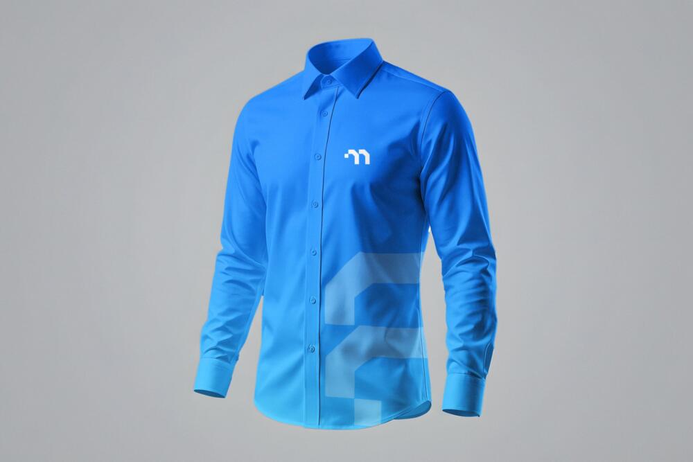 Long Sleeve Dress Shirt Mockup (Front View)