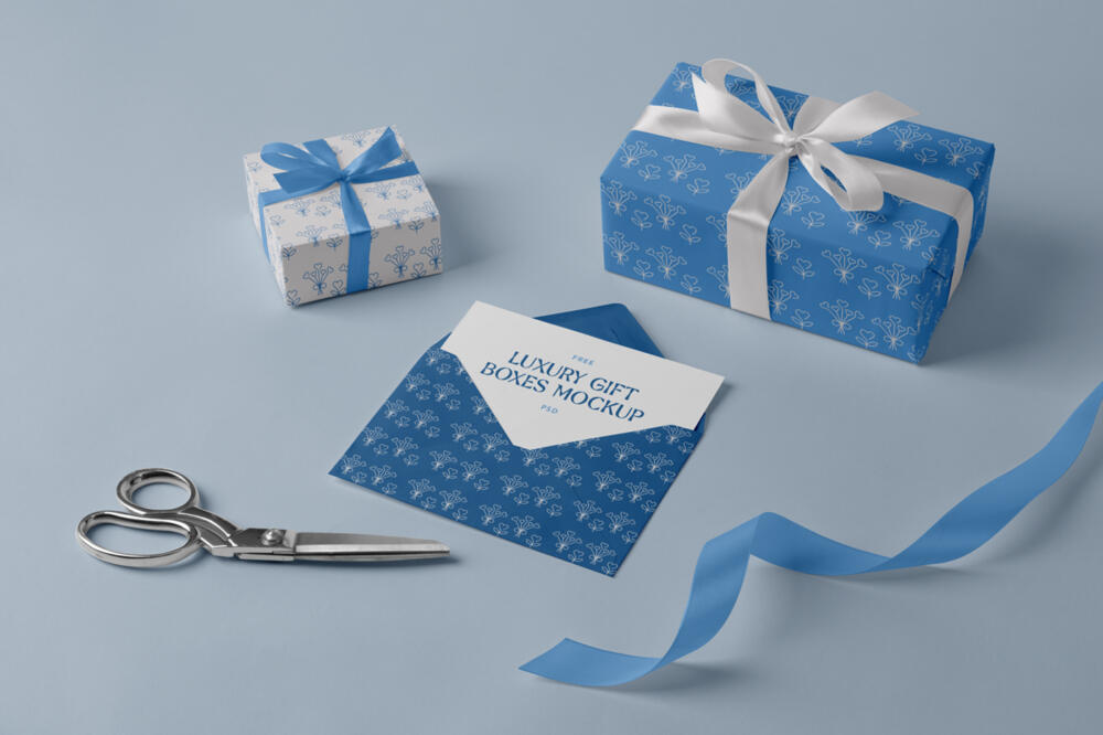 Luxury Gift Boxes Mockup