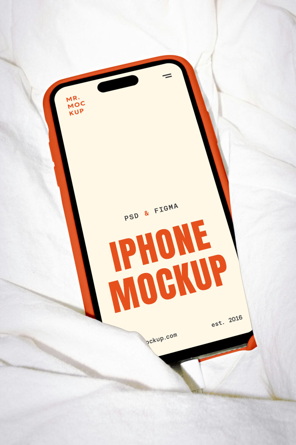 Lying in the Bedding iPhone Pro Mockup